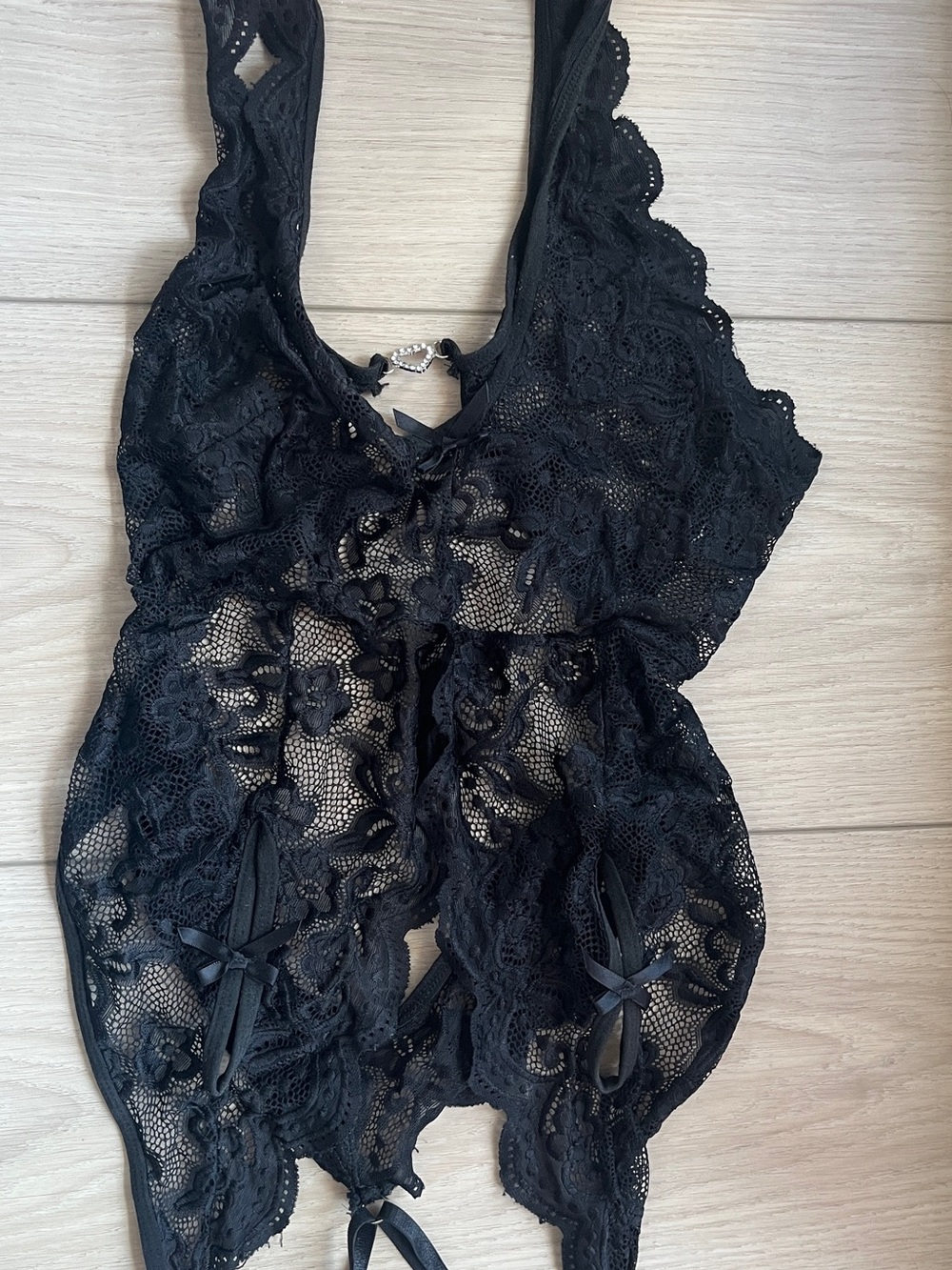 Black Lace Bodysuit Lingerie  Teddy-Elegant Women’s Intimate